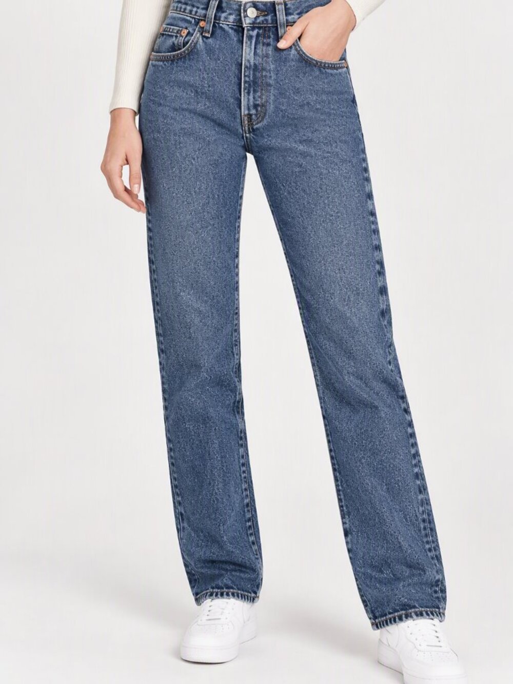 Levi's Premium 501 Straight Jeans Med Wash Button Fly Size 27 NWT